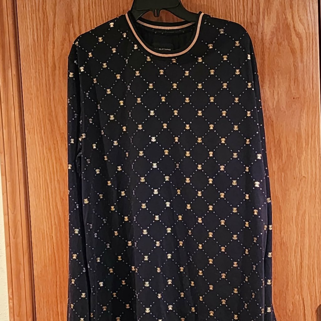 Drill Company Clothing Bee Print Long Sleeve Shirt Size Xl